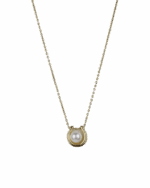 Αλυσίδα λαιμού με πέρλα DJ-086-Gold