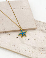 Blue Starfish Necklace