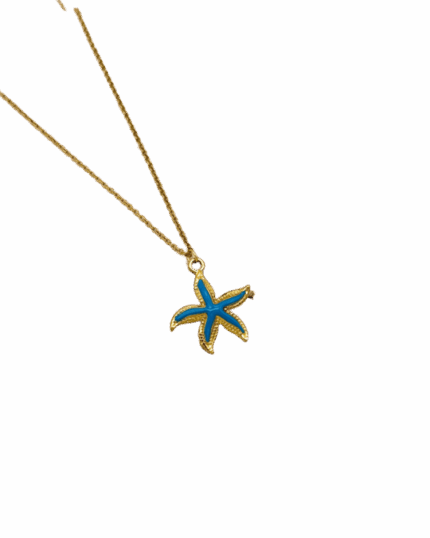 Blue Starfish Necklace