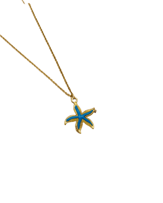 Blue Starfish Necklace