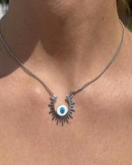 Silver Sunny Eye Necklace